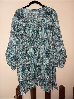 CATHERINES 4X button down blouse